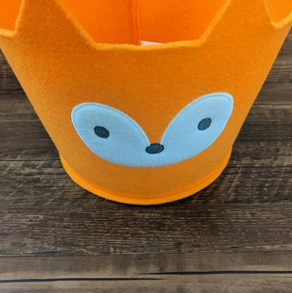 Cloud Island Orange Fox Felt Storage Bin - Picture 2 of 5